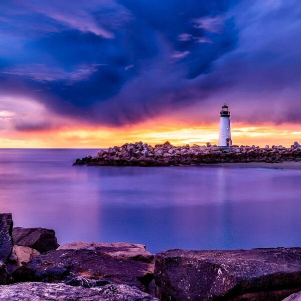 santa cruz, lighthouse, california